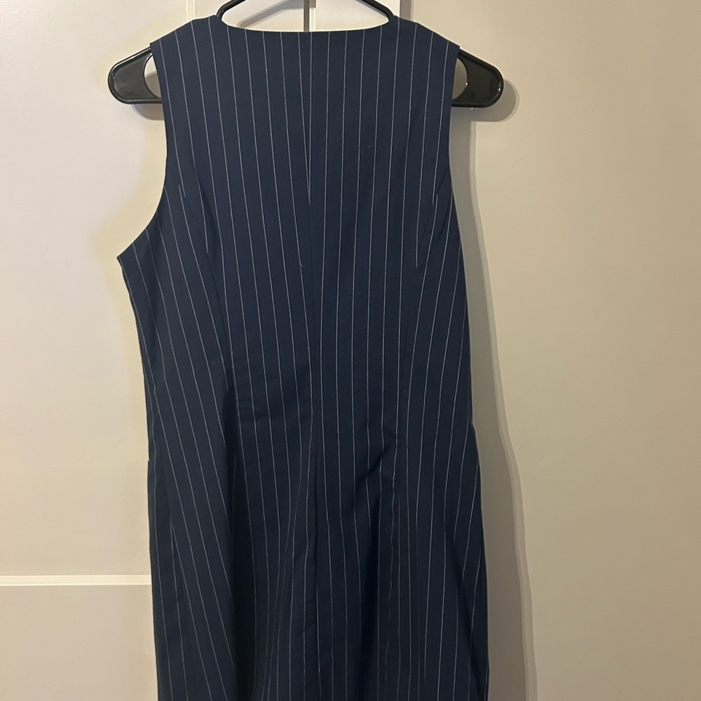A New Day Navy Pinstripe Vest Dress - Picture 3 of 6